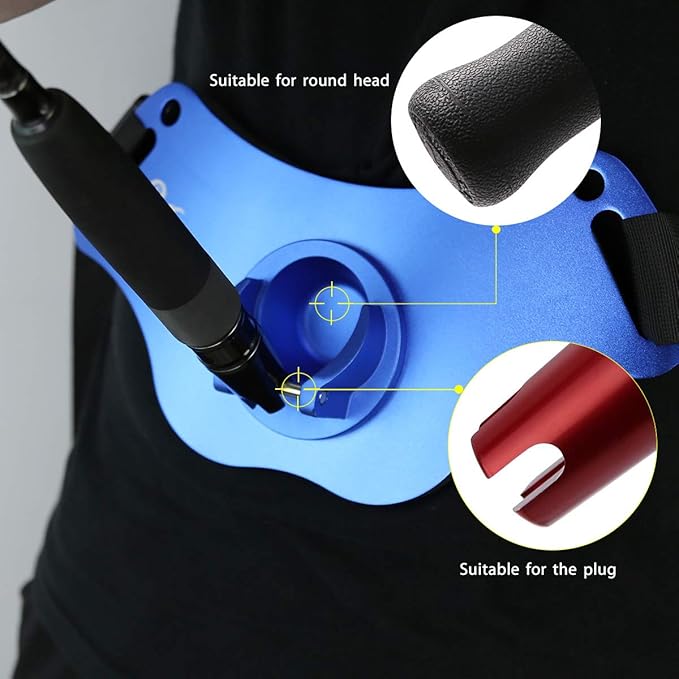 SANLIKE Fishing Belt Fight Belt Adjustable Aluminum Waist Fighting Belt Rod Holder Stand-up Fishing Belt