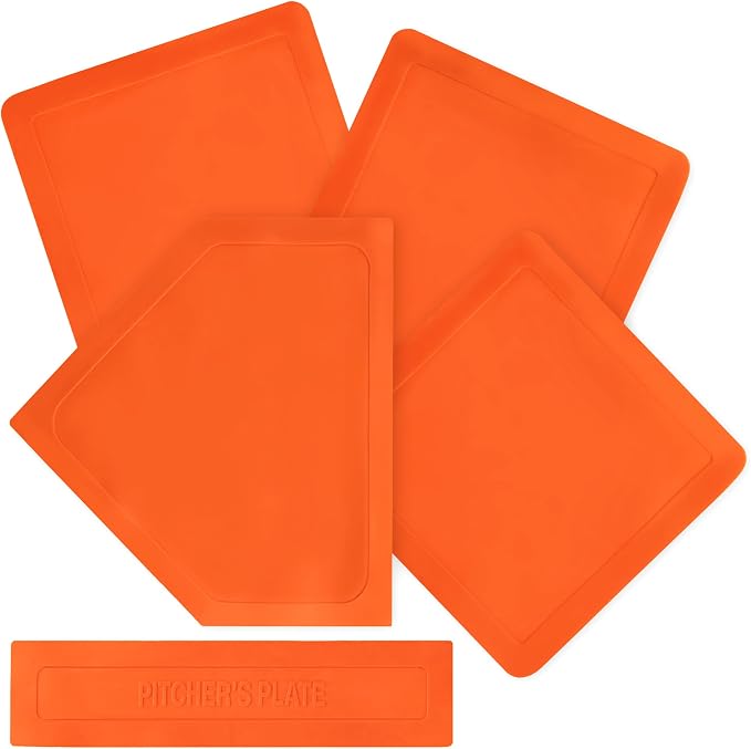 Champion Sports Throw Down Base Sets – Durable Baseball & Softball Practice Bases for Indoor & Outdoor Training