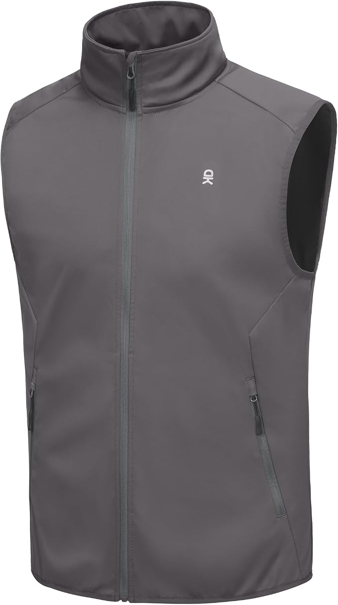 Little Donkey Andy Men's Water-resistant Outerwear Vests, Stretch Windproof Vest for Cycling, Running, Golf