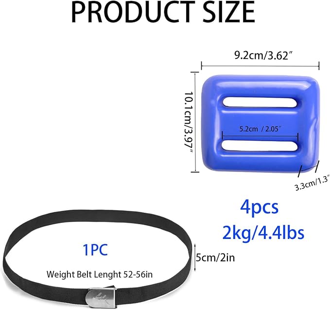 Dive Weights for Scuba Diving Weight Belt(1lb-4.4lb / 0.5kg-2kg),Vinyl Scuba Weights, Coated Dive Weights,Coated Lead Diving Weights, Dive Belt Weights for Freediving, Spearfishing