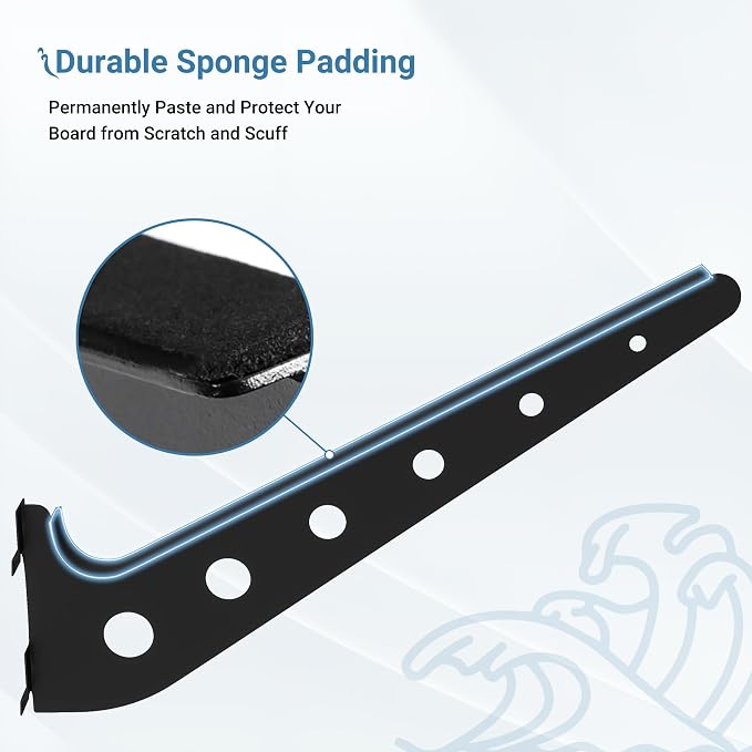 2/3/4/6 Board Horizontal Surfboard Rack, Adjustable Surfboard Wall Mount Display, Surfboard Wall Rack Board Storage Mount System at Home and Garage