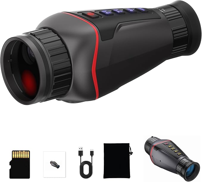 4K Digital Night Vision Monocular, 1314FT Full Dark Distance, Photo & 4K Video Recording, Manual Focus & Diopter, Night Vision Goggles with Infrared Illuminator, SD Card