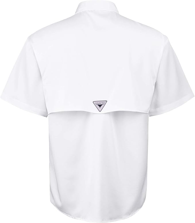 Alimens & Gentle Short Sleeve Fishing Shirt Wicking Fabric Sun Protection Casual Button Down Shirts