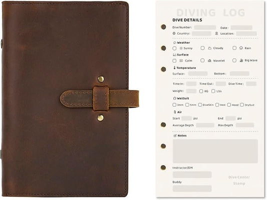 Dive Log Book Scuba Diving, A6 Scuba Diving Journal with 50 Pages for PADI/SSI Divers