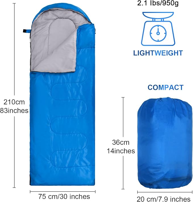 Macarrie 10 Pcs Bulk Sleeping Bags for Adults 0 Degree Waterproof Emergency Sleeping Bags with Compression Sack for Camping Hiking Backpacking Outdoor Activities