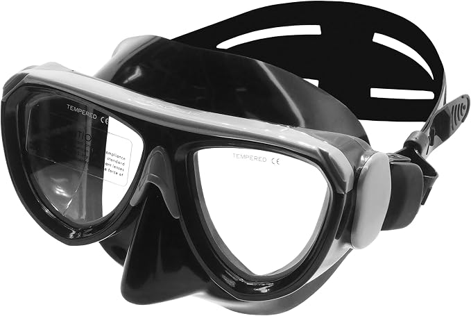 Aviator Diving Mask - Tempered Glass, Anti-Leak Silicone Skirt - Scuba Dive, Freediving, Spearfishing, Snorkel Mask for Adults