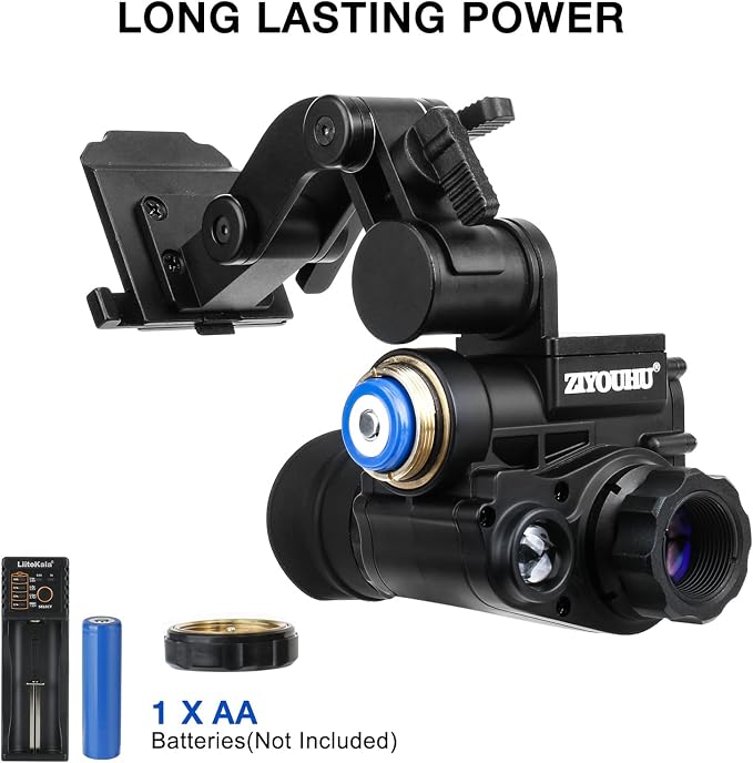 Night Vision Goggles for Helmet, Head Mounted Digital Night Vision Monocular with 4 Color Modes, 3X Magnification Infrared HD Record&Playback Goggles for Hunting Surveillance Camping