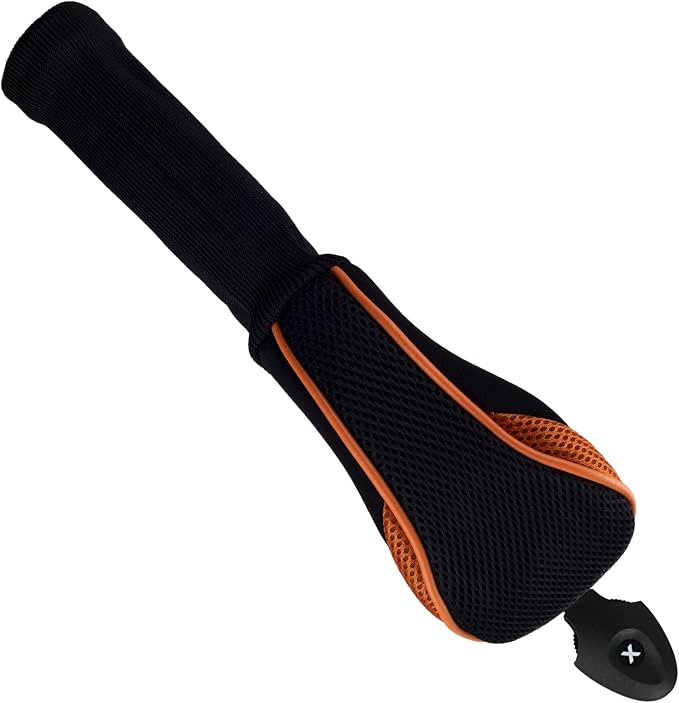 Andux 4 Pack Long Neck Golf Hybrid Club Head Covers Dial No. Tag CTMT-01 | Mesh Breathable material | all the Same Size | Coloured Piping | Pull-On Closure
