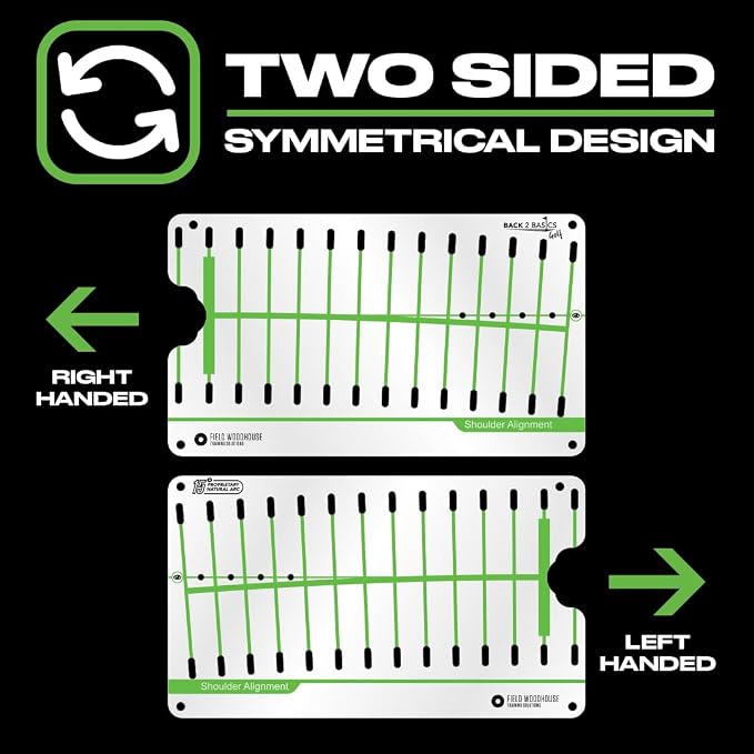 BACK 2 BASICS Golf Putting Mirror Golf Putting Aid Putter Practice Dual Sided Alignment Tool Indoor Training Posture Arc Mirror for Men & Women Compact Portable Setup Precision Swings