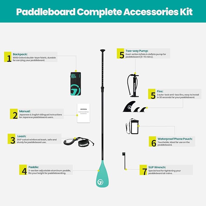 Paddle Board Stand up Paddle Board (Extra Large 11'*33/34") Newly Improved 2 Side Layers 450LBS Quality Inspection×5 (All-Season for JP customers) paddleboards Fishing Family Pet Friendly