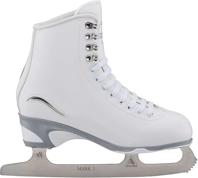 Jackson Ultima Figure Ice Skates for Women, Girls in White Color Bundle with Guardog Berry Blend Swirlz Skate Guards