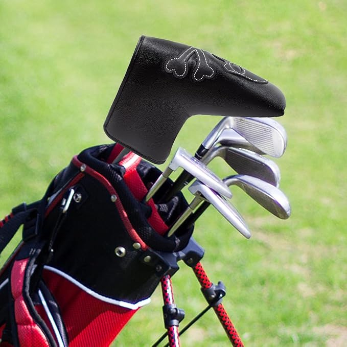 Scott Edward Skull Golf Woods Headcovers Covers for Driver Fairway 1 3 5 H Clubs Set Heads PU Leather Unisex Black Brown