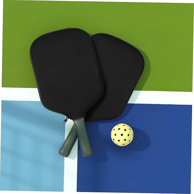 Abaodam 2 Pcs Pickleball Paddle Covers Sturdy Protective Racket Sleeves for Beach Tennis Neoprene Storage Bags Carry Handles for Sports Accessories