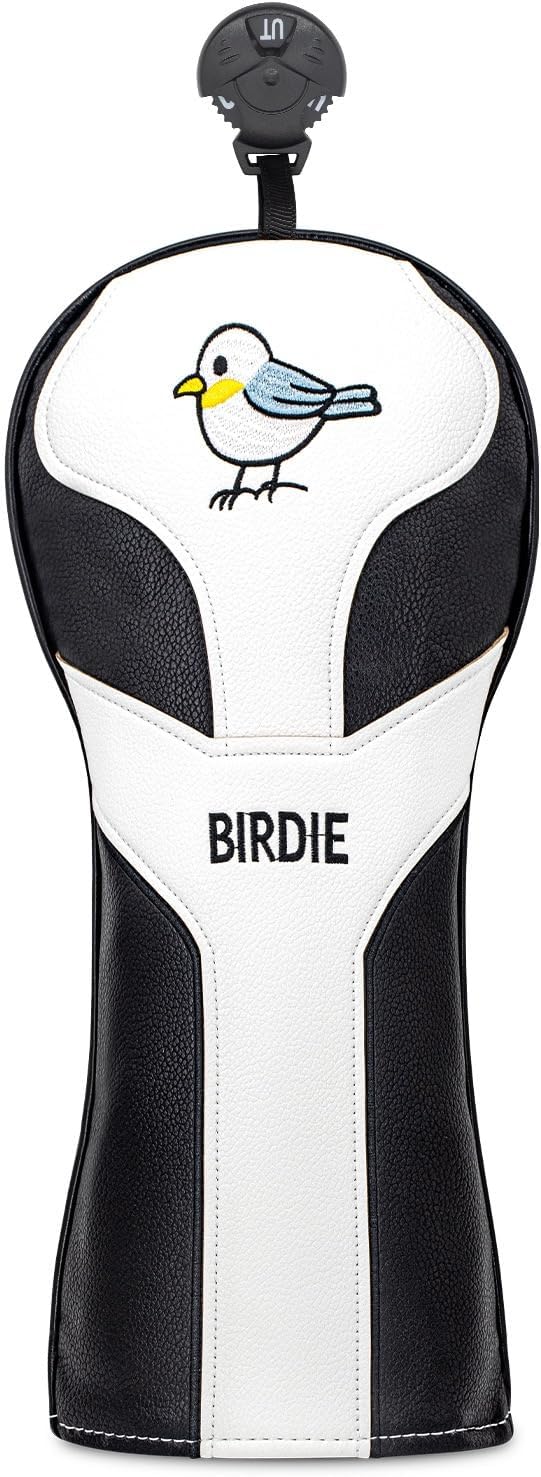 Vesperlux Birdie Golf Headcover Driver Wood Hybrid | Waterproof, Anti-Slip, 3-Pack, Universal Fit, Alignment Stick Cover, Durable, Adjustable Number Dial, Funny Unisex Golf Gift