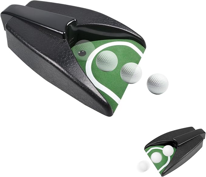 Golf Putting Green Training Set, 4 Pack Multicolor Adjustable Putters with Automatic Ball Return and 6 Practice Balls, Indoor Outdoor Putting Practice Kit for Home Office, Right/Left Handed