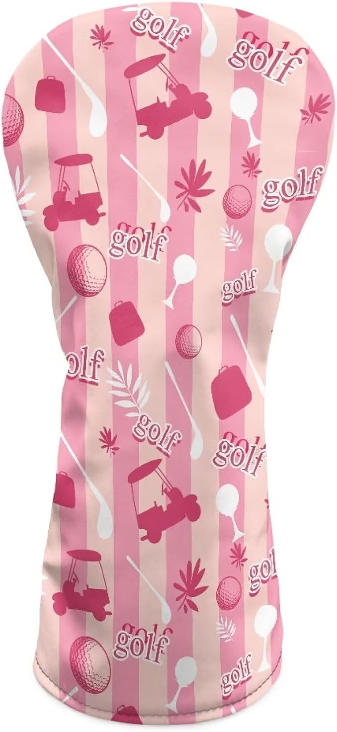 Rnyleeg Golf Club Head Covers for Women Driver Head Cover Leather Fairway Wood Headcover Hybrid Headcovers for Golf Clubs