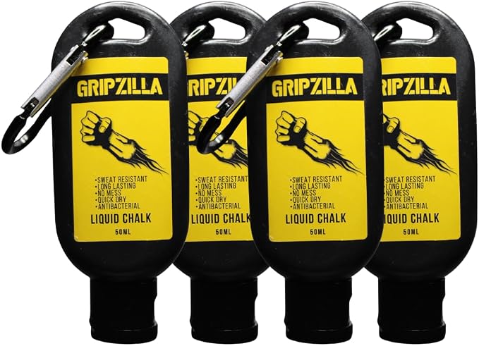 GRIPZILLA Liquid Chalk Kit Gym Chalk for Weight Lifting, Rock Climbing, Pole Grip, Bouldering, Powerlifting, Ball, Gymnastics, Sports, and Workout - Package May Vary