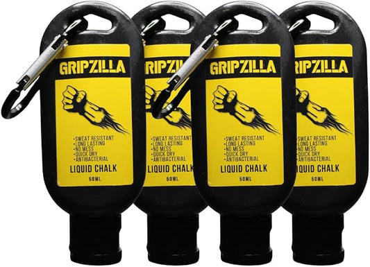 GRIPZILLA Liquid Chalk Kit Gym Chalk for Weight Lifting, Rock Climbing, Pole Grip, Bouldering, Powerlifting, Ball, Gymnastics, Sports, and Workout - Package May Vary
