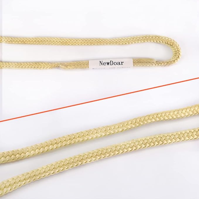 NewDoar 100% Kevlar Braided Friction Hitch,5620 MBS,Prusik Arborist Rope, Abrasion/Flame Resistant, High Strength Rescue Rigging Hammocks(1pcs)