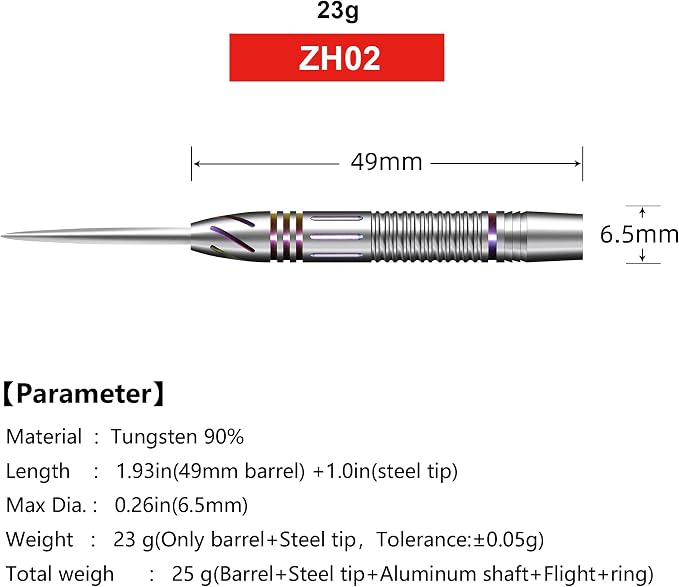 CyeeLife 21/23/26/28/30g Tungsten Steel Dart Barrels 90%