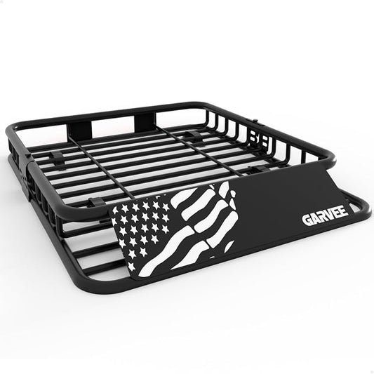 GarveeLife 51 in x 36 in Universal Roof Rack Carrier Basket, 200 LBS Capacity Rooftop Cargo Rack, Car Top Luggage Holder Basket Heavy Duty for SUVs, Trucks, Vehicles