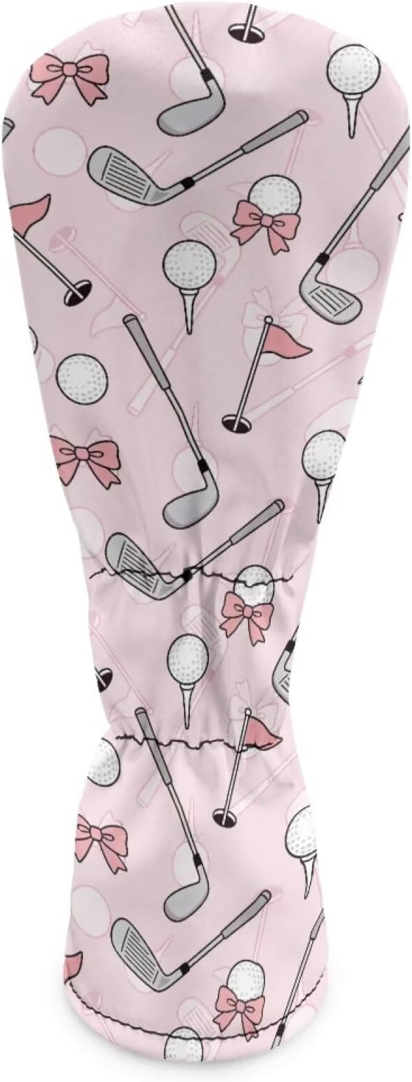 Rnyleeg Golf Club Head Covers for Women Driver Head Cover Leather Fairway Wood Headcover Hybrid Headcovers for Golf Clubs