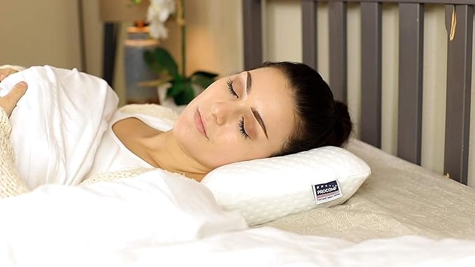 ProComf Travel and Camping Mate/Baby/Kid's/Teen's/Adult's Memory Foam Pillow (Snow White with 4-Sports-Covers)