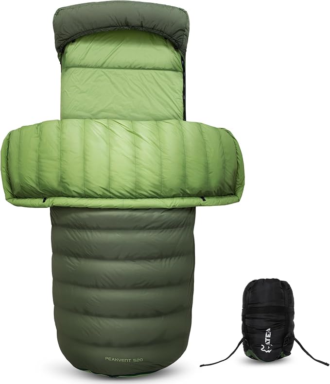 ATEPA Down Sleeping Bag for Adults, Recycled Ultralight 35°F 40°F 45°F 50°F 650FP / 700FP 3 Season Compact Sleeping Bags with Compression Sack for Backpacking Camping Hiking, Can Be Attached to Pad