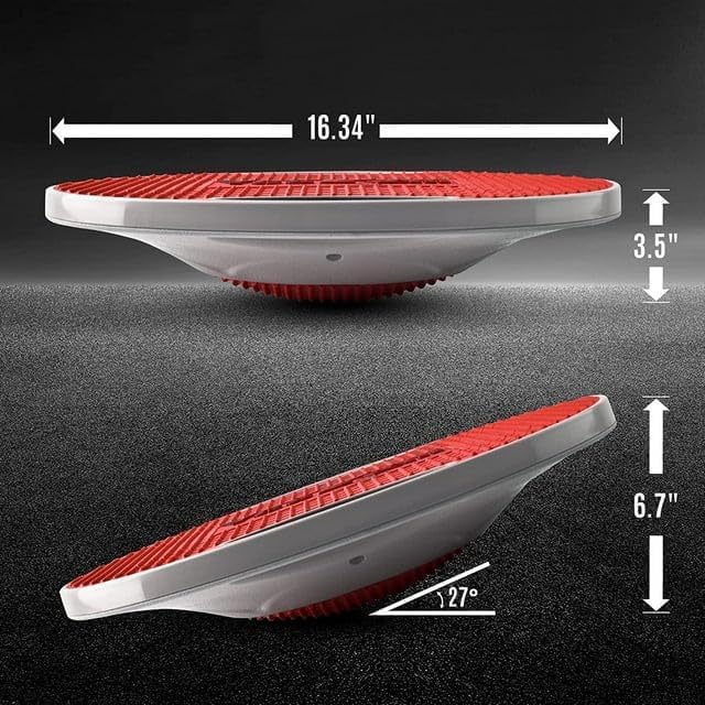 Yes4All Wobble Balance Board, Plastic Stability Trainer with Handles for Standing Desk, Core Training & Home Gym Workout