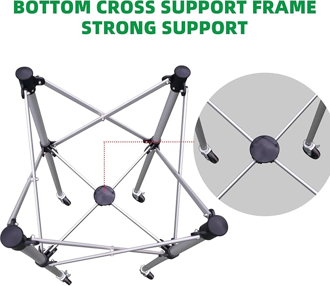 Tennis Ball Hopper Ball Cart, Can Hold 165 Balls Tennis Basket, Foldable and Disassembled Comes Pickleball Hopper with Storage Bag,Suitable for Tennis/Pickleball/Baseball/Softball