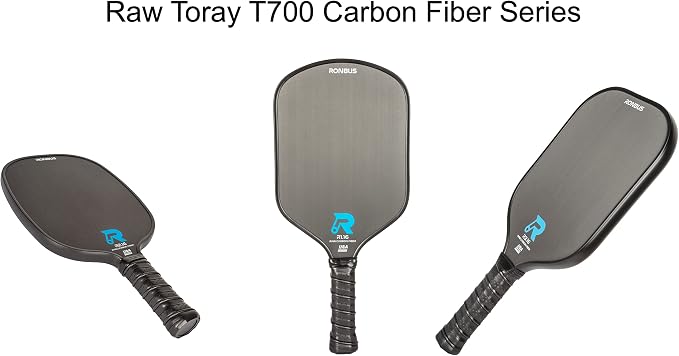 Ronbus R1.16/R2.16/R3.16 Raw Toray T700 Carbon Fiber Pickleball Paddle with 16 mm Polypropylene Honeycomb Core