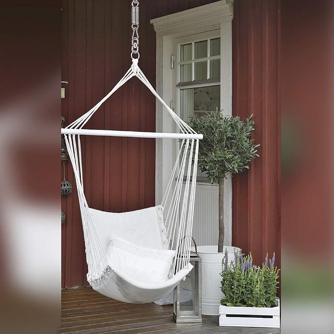 Hammock Chair Hanging Kit Swing Spring Hardware, Heavy Duty Suspension Swivel Hanger Hook for Hanging Chair, Rocking Seat, Porch Swing, Garden, 550 LB