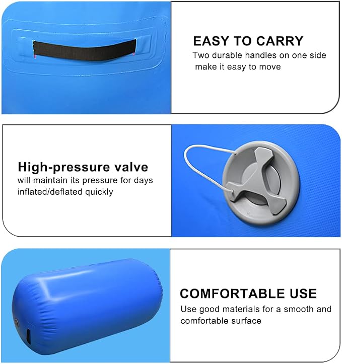 GLANT Air Mat Tumble Track AirSpot - Gymnastics Training Springboard - Round Inflatable Springboard