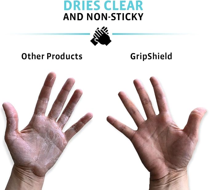 2Toms GripShield, Non-Sticky Grip Enhancer, Dry Grip Solution for Sweaty Hands, Tennis, Pickleball, Golf, Pole Dancing, and Gaming