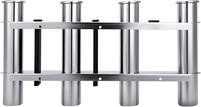 4 Tube Fishing Rod Holder & Boat Organizer Rod Rack Stainless Steel Fishing Rod Bracket Tube-linked Fishing Accessories