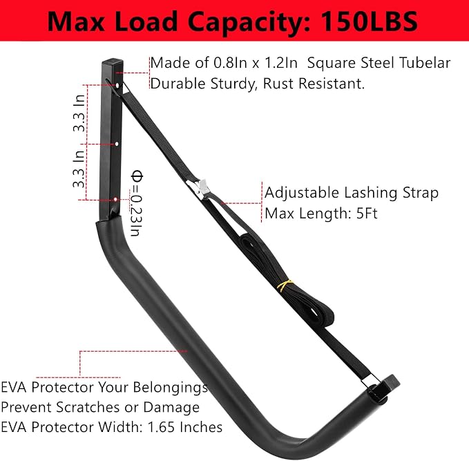Kayak Storage Racks, Canoes Garage Storage Hooks, Wall Mount Surfboard Hangers and Stand-Up Paddle Board Holder