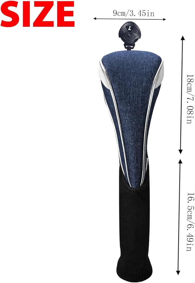 Andux 4 Pack Nylon Long Neck Golf Hybrid Club Head Covers with Dial No. Tag CTMT-03