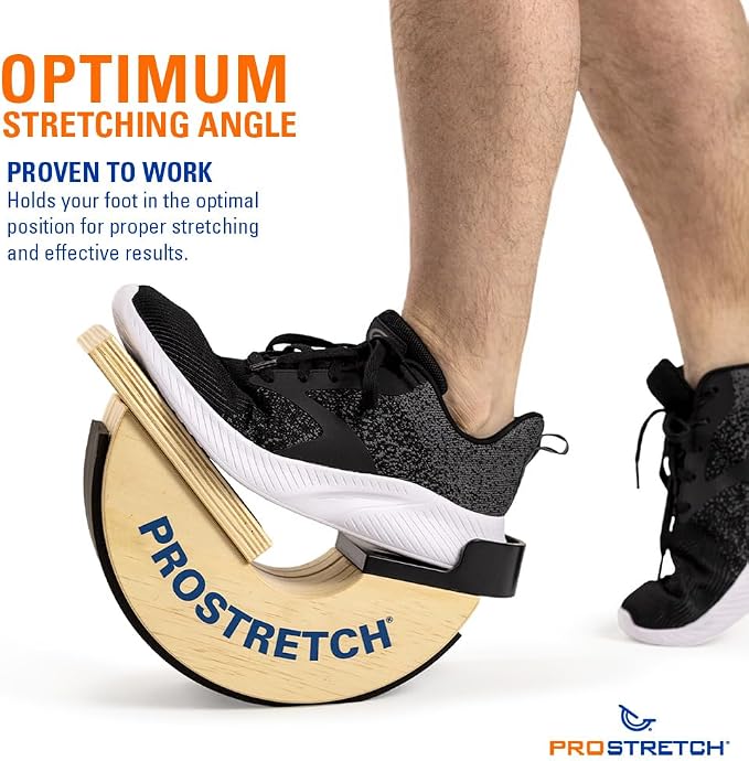 ProStretch Wooden Original Calf Stretcher and Foot Rocker for Plantar Fasciitis, Achilles Tendonitis, and Tight Calves
