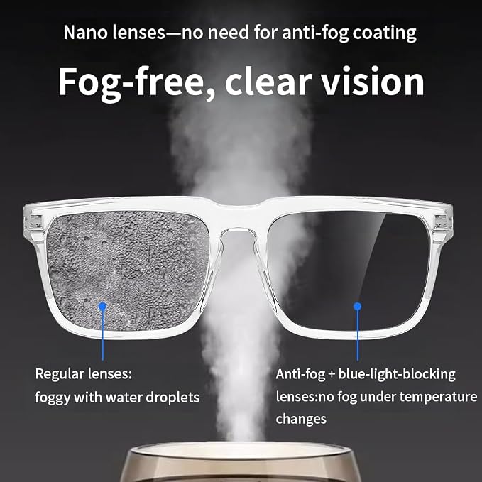 Z87 High-Visibility Construction Anti-Fog Photochromic UV400 Blue Light Blocking Impact Resistant Safety Glasses