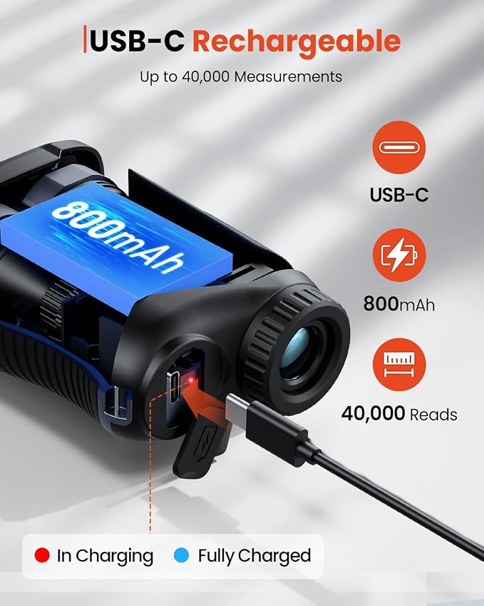 Bestsee Golf Rangefinder with Slope -1700 Yards Laser Range Finder Golf for Hunter, High-Precision Flag Pole Locking Vibration, 7X Magnification, USB-C Rechargeable Rangefinders Magnet Strip