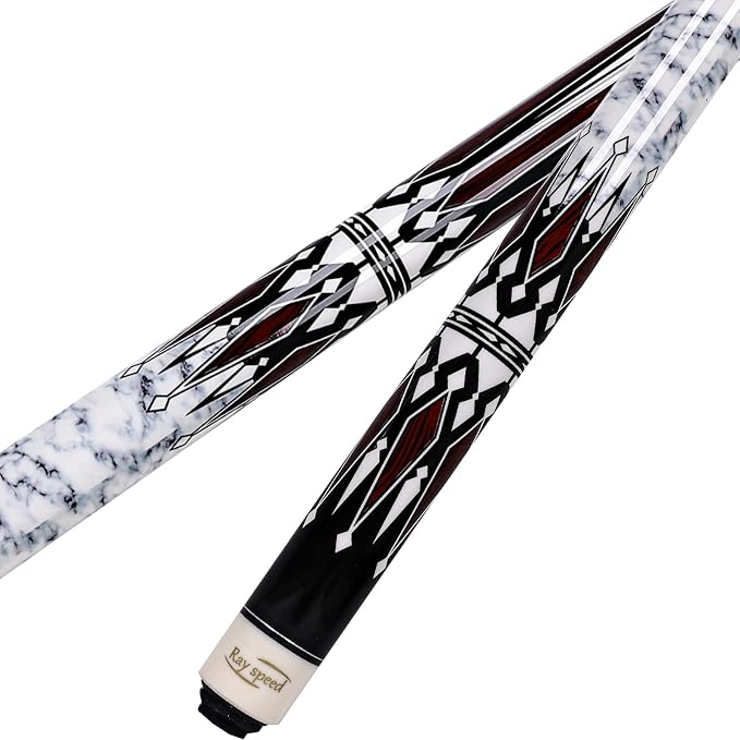 Pool Cue Stick with Hard Case Hardwood Canadian Maple Professional Billiard Pool Stick 58" 2-Pieces 19/20oz Pool Stick Set