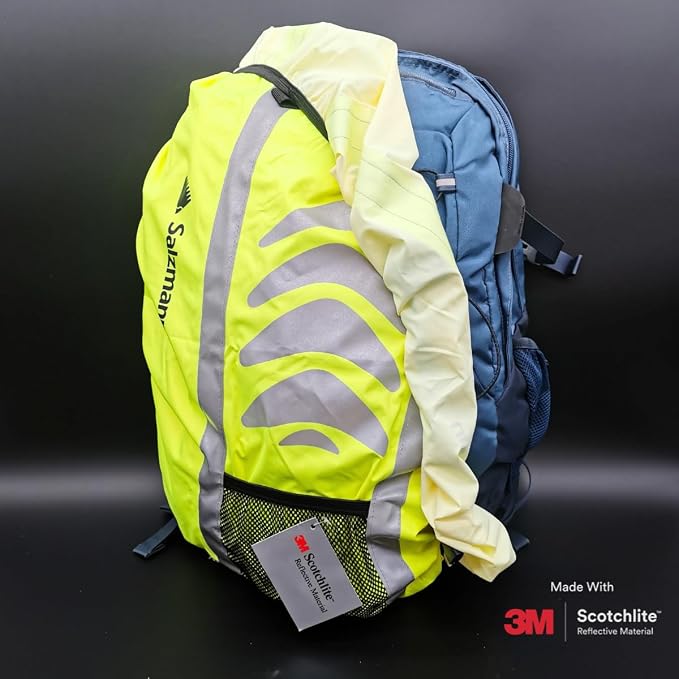 Salzmann 3M Reflective Backpack Cover | High Visibility, Waterproof & Weatherproof | Ideal for Cycling, Running & Hiking