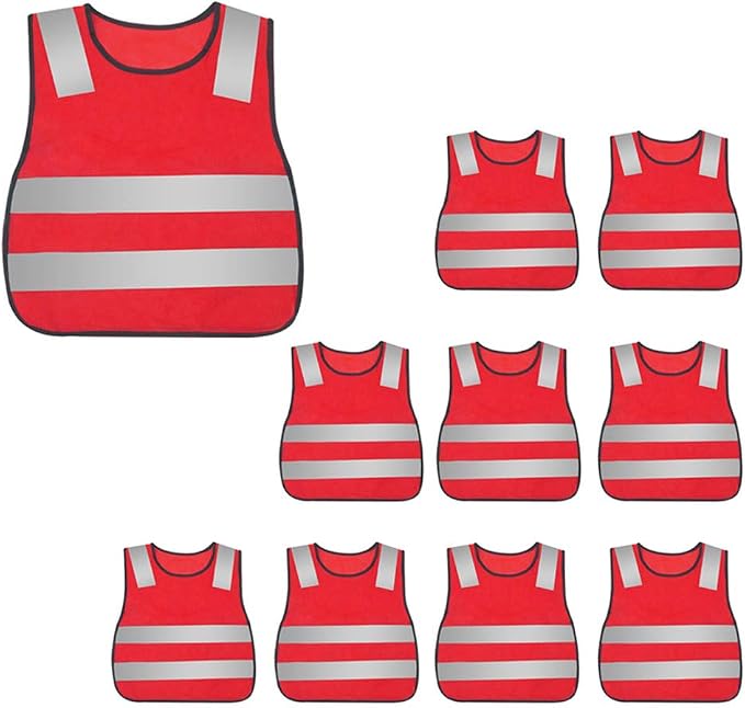 AIEOE Kids High Visibility Safety Vest Reflective Running Lightweight Traffic Walking Breathable Construction Vest