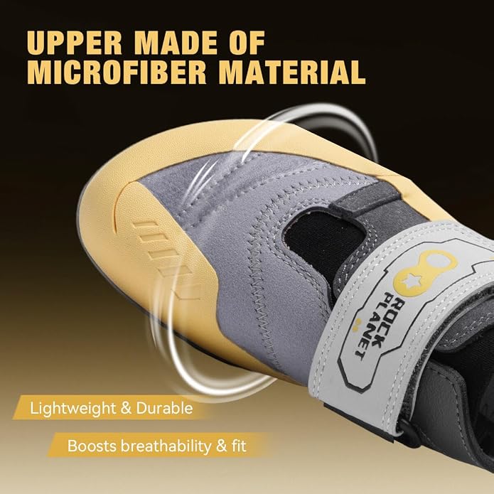 Climbing Shoes Men Lightweight Strong Anti-Slip Indoor Outdoor Rock Climbing Gym Training Beginner to Pro Performance