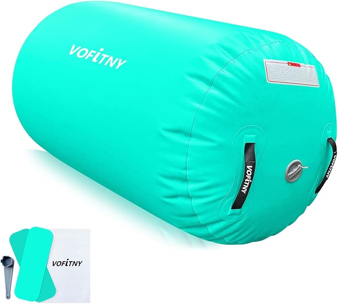 VOFiTNY Gymnastics Tumbling Equipment Air Barrel Inflatable Octagon Tumbler Roller Back-bend Trainer Cheerleading Without Pump