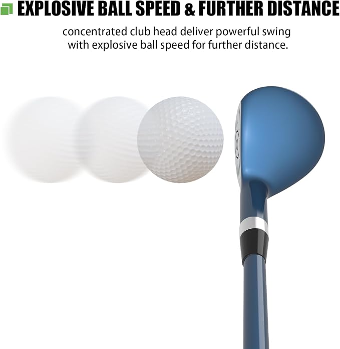 MAZEL Mini Driver/Iron Golf Clubs Swing Trainer Aid to Improve Your Hitting Accuracy & Speed