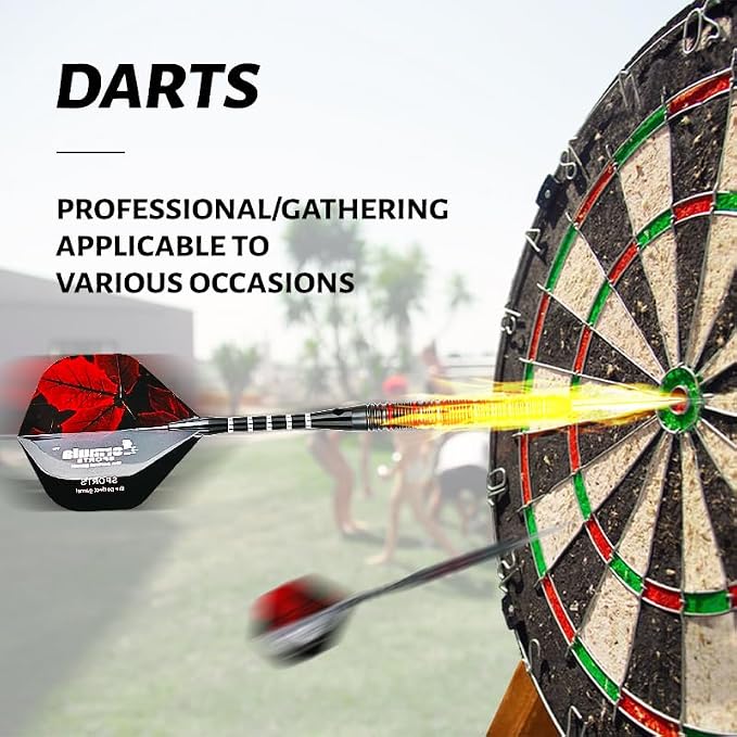 Formula Sports 90% Tungsten Steel Tip Darts Set - Professional Steel Tip Darts Set with Flights, Shafts and Sharpener, Available in 21g/22g/23g/24g
