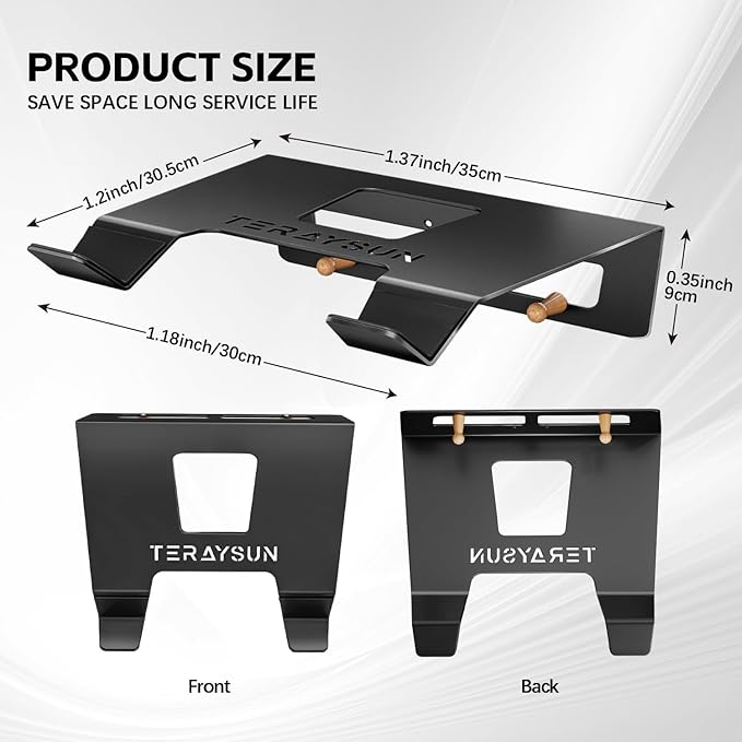 Bike Wall Mount Storage Rack,Bike Hangers for Garage Space-Saving Bike Rack Garage,Large Tray Design,13.7''x12'',Black