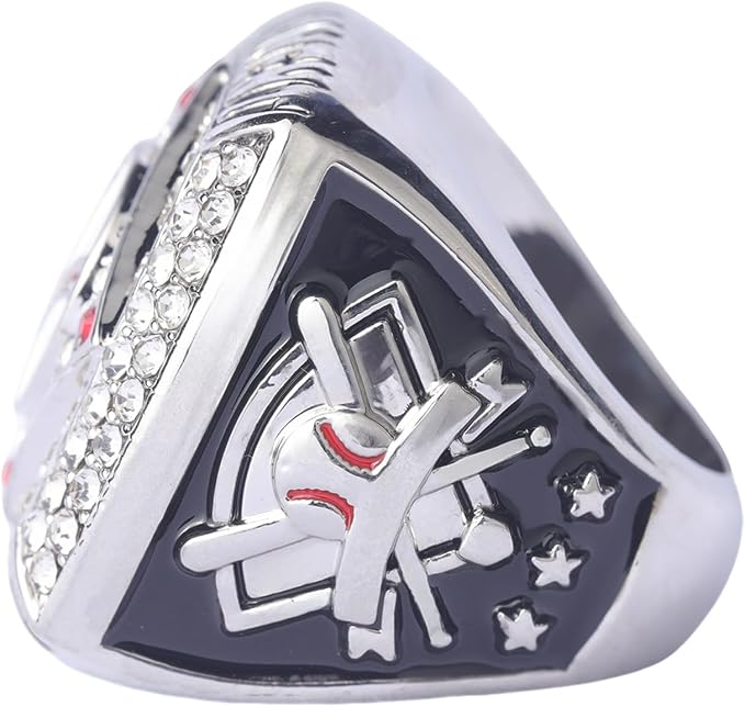 12 pcs Pack Gold Champions Silver Finalist Baseball Championship Trophy Ring Baseball Awards for Teams,Baseball Players Awards Size 9