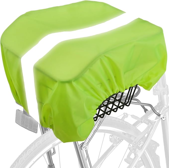 35L Bicycle Basket Cover with Reflective Strip Bicycle Rear Rack Rain Cover Red